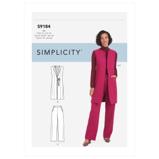 Simplcity Schnittmuster-Set Damen Weste Pull-On Hose #9184.BB Gr. 46-54