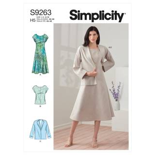 Simplcity Schnittmuster-Set Shirt Blazer Kleid 9263.H5 Gr. 32-40