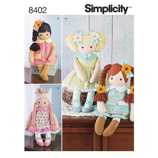 Simplicity Schnittmuster Babys Stoffpuppen 8402.OS