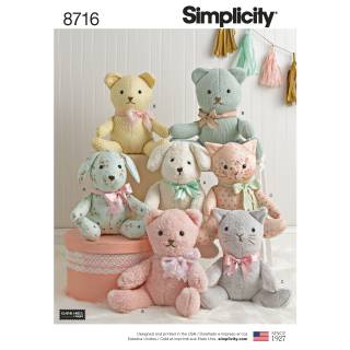 Simplicity Schnittmuster Babys Stofftiere 8716.OS