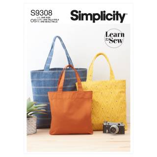 Simplicity Schnittmuster Damen Accessoires Taschen Tragetaschen #9308.OS