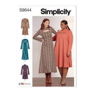 Simplicity Schnittmuster Damen ausgestellte Strick-Kleider #9644.AA Gr. 36-44