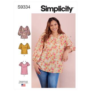 Simplicity Schnittmuster Damen Bluse #9334.BB Gr. 46-54