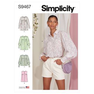 Simplicity Schnittmuster Damen Blusentop #9467.H5 Gr. 32-40