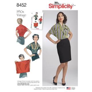 Pattern 8452 Women’s Vintage Knit Blouse | SIMPLICTY | 8452