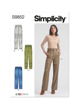 Simplicity Schnittmuster Damen Cargohosen #9852.Y5 Gr. 44-52