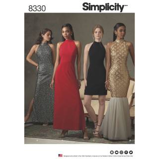 Simplicity Schnittmuster Damen festliche Kleider #8330.P5 Gr. 38-46