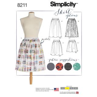 Simplicity Schnittmuster Damen Glockenrock #8211.R5 Gr. 40-48