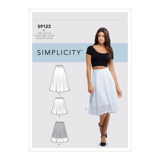 Simplicity Schnittmuster Damen Glockenröcke #9123.R5 Gr. 40-48