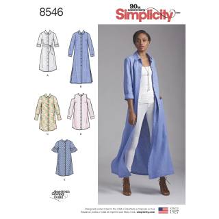 Simplicity Schnittmuster Damen Hemdblusenkleid #8546.U5 Gr. 42-50