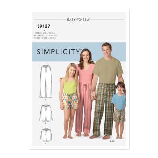 Simplicity Schnittmuster Damen Herren Kinder Unisex LoungeHosen #9127.A