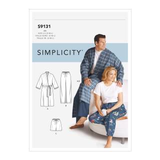 Simplicity Schnittmuster Damen Herren Lounge-Kombination #9131.BB