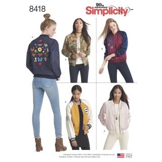 Simplicity Schnittmuster Damen Jacken #8418.D5 Gr. 30-38