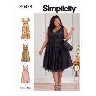 Simplicity Schnittmuster Damen Kleid #9476.GG Gr. 54-60