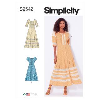 Simplicity Schnittmuster Damen Kleid #9542.A Gr. 34-46