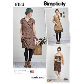 Simplicity Schnittmuster Damen Kleider #8186.D5 Gr. 30-38