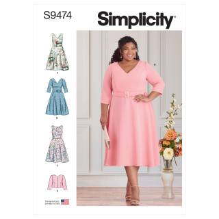 Simplicity Schnittmuster Damen Kleider #9474.GG Gr. 52-58