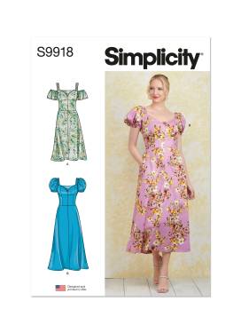 Simplicity Schnittmuster Damen Kleider mit Herzausschnitt #9918.P5 Gr. 40-46