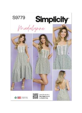 Simplicity Schnittmuster Damen Kleid in Korsettoptik #9779.Y5 Gr. 44-52