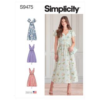 Simplicity Schnittmuster Damen Kleid mit Ausschnitt #9475.U5 Gr. 46-54