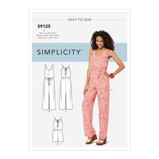 Simplicity Schnittmuster Damen Langes Sommerkleid und Jumpsuit #9125.A
