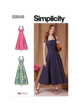 Simplicity Schnittmuster Damen Neckholderkleid Midi Maxi #9949.U5 Gr. 42-50