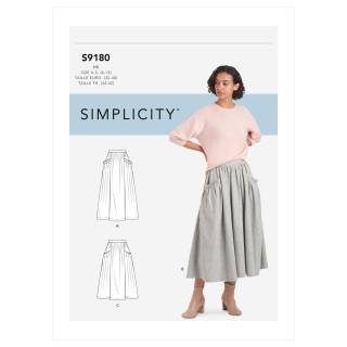 Simplicity Schnittmuster Damen Rock #9180.H5 Gr. 32-40