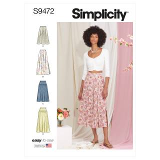 Simplicity Schnittmuster Damen Rock #9472.H5 Gr. 36-44