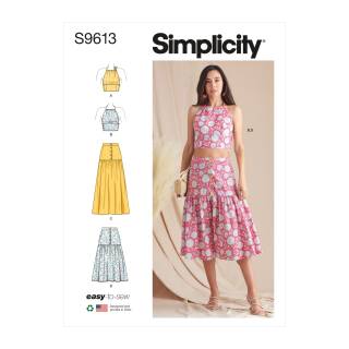Simplicity Schnittmuster Damen Spitzenrock #9613.D5 Gr. 30-38