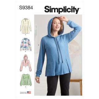 Simplicity Schnittmuster Damen Sweatshirts #9384.H5 Gr. 38-44