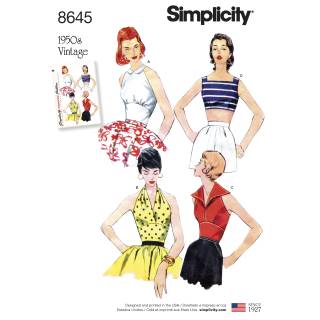 Simplicity Schnittmuster Damen Tops #8645.D5 Gr. 30-38