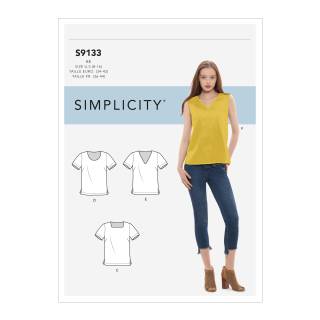 Simplicity Schnittmuster Damen T-Shirt #9133.U5 Gr. 42-50