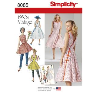 Women's Vintage 1950's Wrap Dress in Two Lengths | SIMPLICTY | 8085