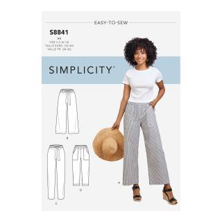 Simplicity Schnittmuster Damen weite Hose #8841.H5 Gr. 32-40