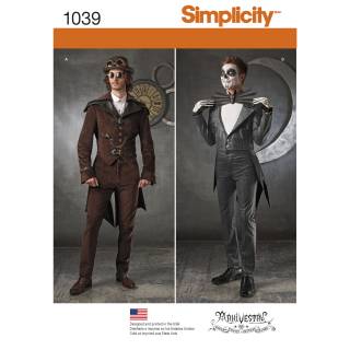 Simplicity Schnittmuster Herren Jacke Hose Kostüm Weste Cosplay Karneval #1039.AA