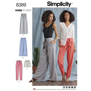 Simplicity Schnittmuster-Set Damen Hose Shorts Rock #8389.H5 Gr. 32-40