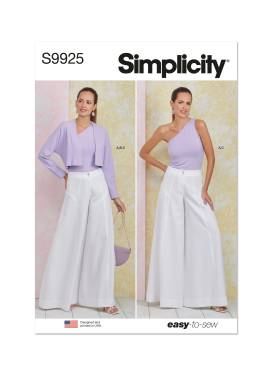 Simplicity Schnittmuster Set Damen Hose und Shirt #9925.U5 Gr. 42-50