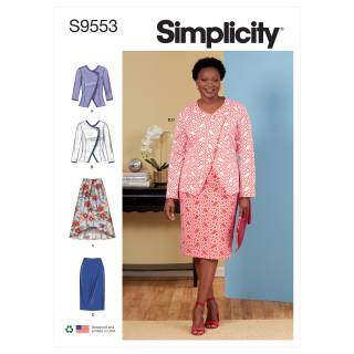 Simplicity Schnittmuster-Set Damen Jacke Rock #9553.FF Gr. 42-50