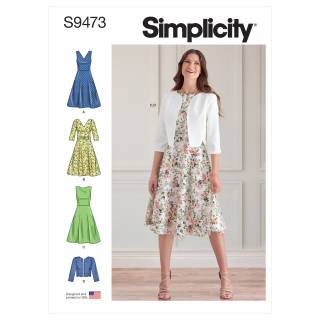 Simplicity Schnittmuster-Set Damen Kleider Jacke #9473.H5 Gr. 36-44