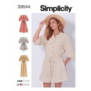 Simplicity Schnittmuster-Set Damen Kleider mit Stehkragen / Overall #9544.U5 Gr. 42-50