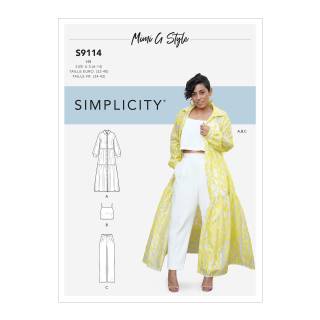 Simplicity Schnittmuster-Set Damen Kleid Top und Hose#9114.U5 Gr. 42-50