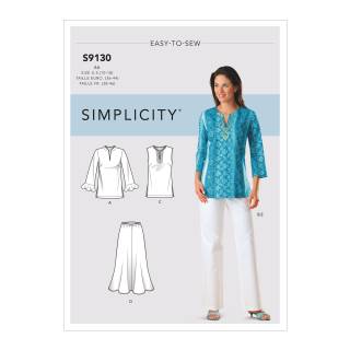 Simplicity Schnittmuster-Set Damen Shirts Rock Hose #9130.AA Gr. 34-44