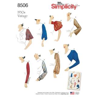 Simplicity Pattern 8506 Misses' Vintage Set of Sleeves | SIMPLICTY | 8506