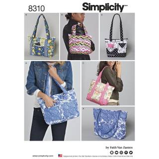 Simplicity Pattern 8310 Quilted Bags in Three Sizes | SIMPLICTY | 8310