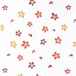 Small Flowers (Popeline) - ECO - rot