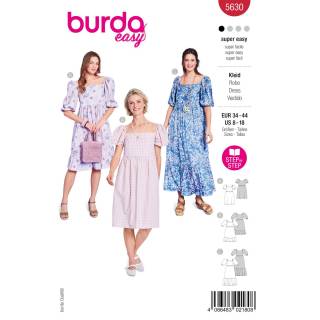 Summer dresses with puff sleeves | BURDA | Gr: 34-44 | Level: 1