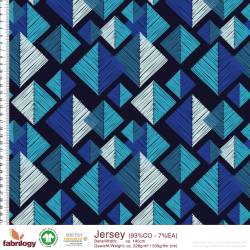 Tangram - GOTS - blue variations
