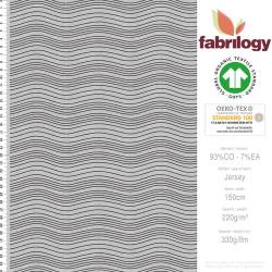 Wave pattern - GOTS - light grey (melange optic)
