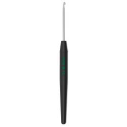 Soft-grip wool crochet hook, 14cm, 2.00mm, silver-coloured