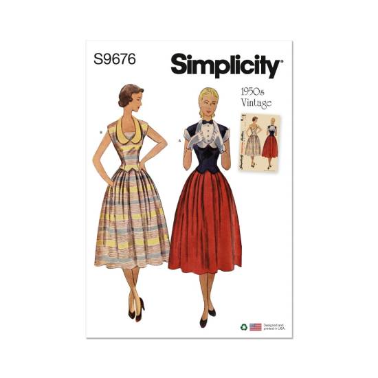 1950s Misses' Vintage Two-Piece Dresses | Simplicity | 9676